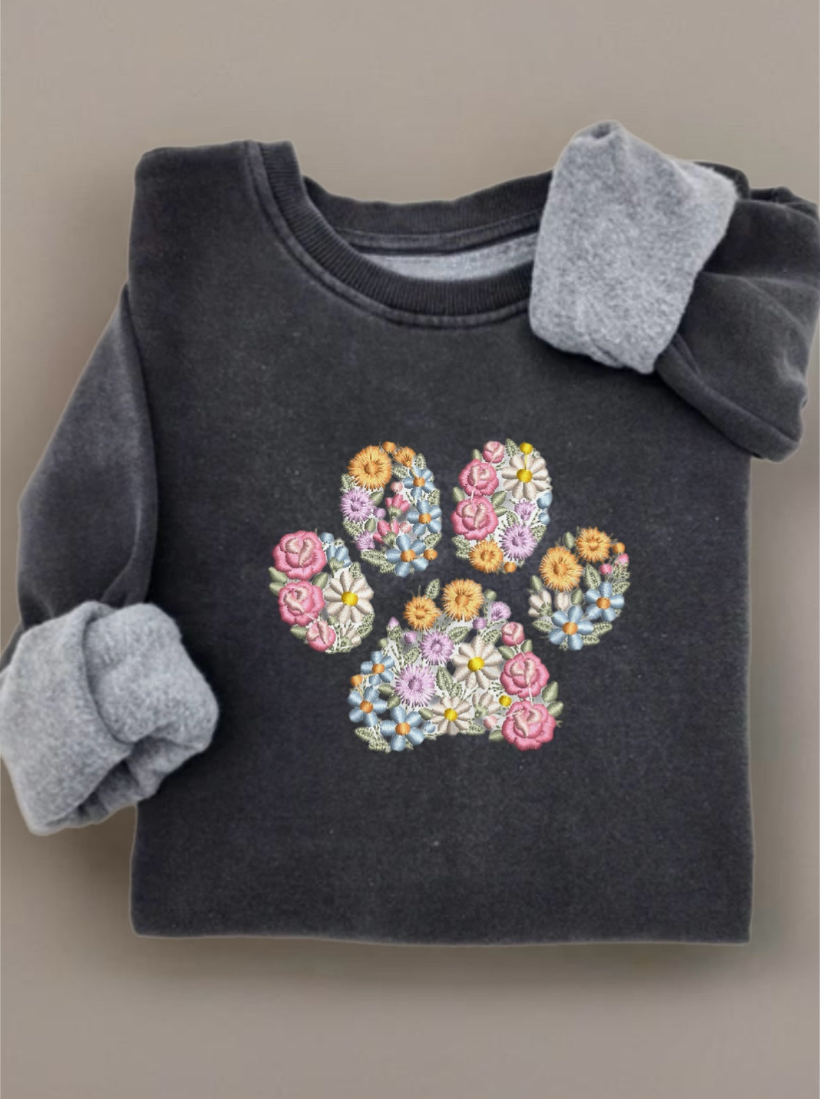 Paw print crewneck