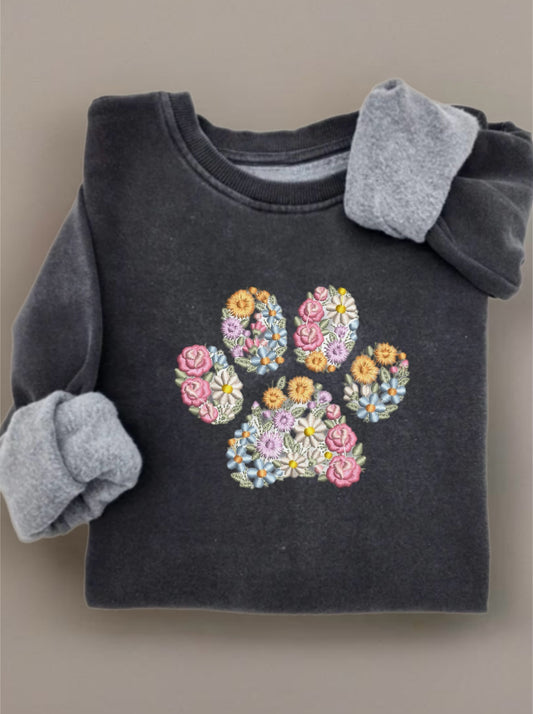 Paw print crewneck